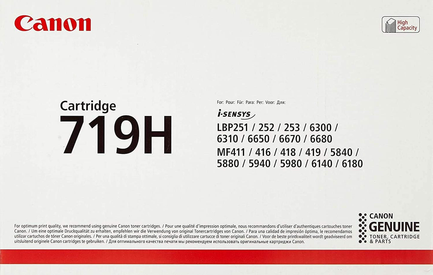 Canon 719H Tonerkartusche, Schwarz